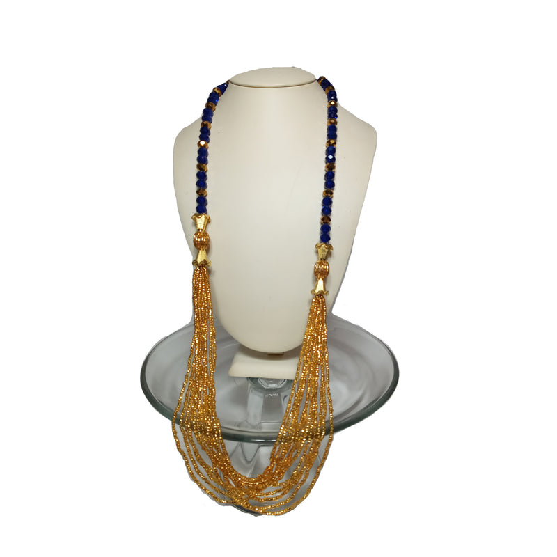 Pote - Golden and Blue Beads