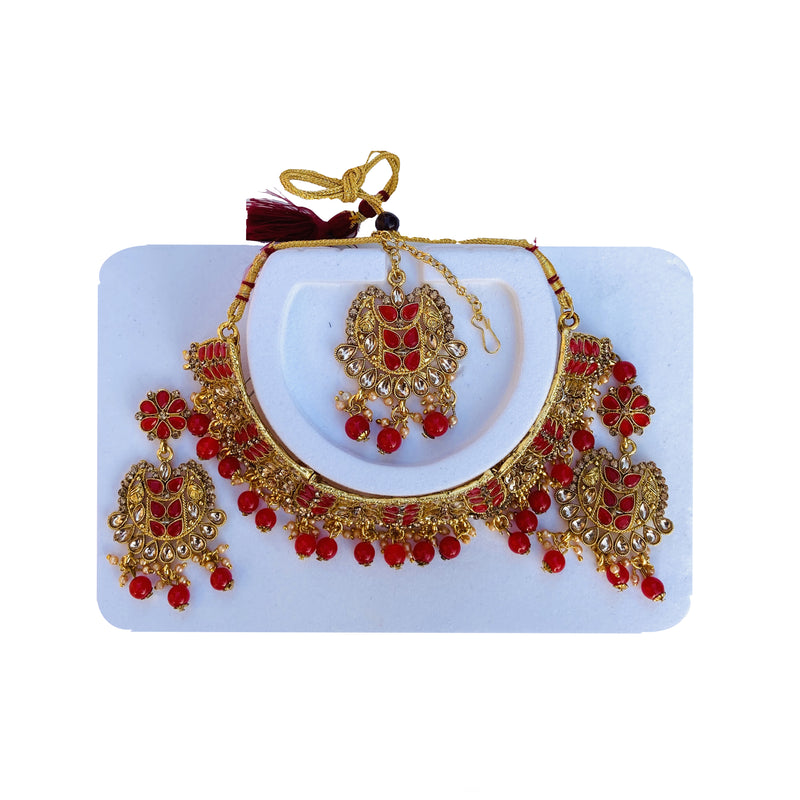Jewellery Party Set - Red and Gold