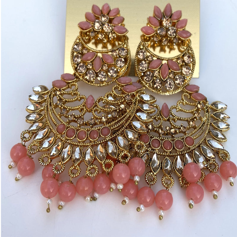 Earrings - Pink Beads