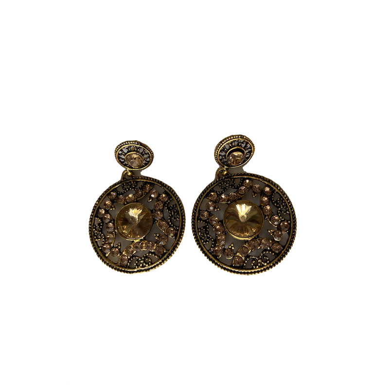 Earrings Round Shape with Stone